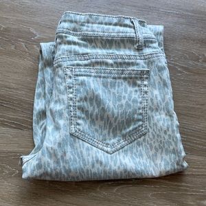 Mossimo Supply Co. Blue Leopard Cheetah Print Women’s Midrise Skinny Jeans